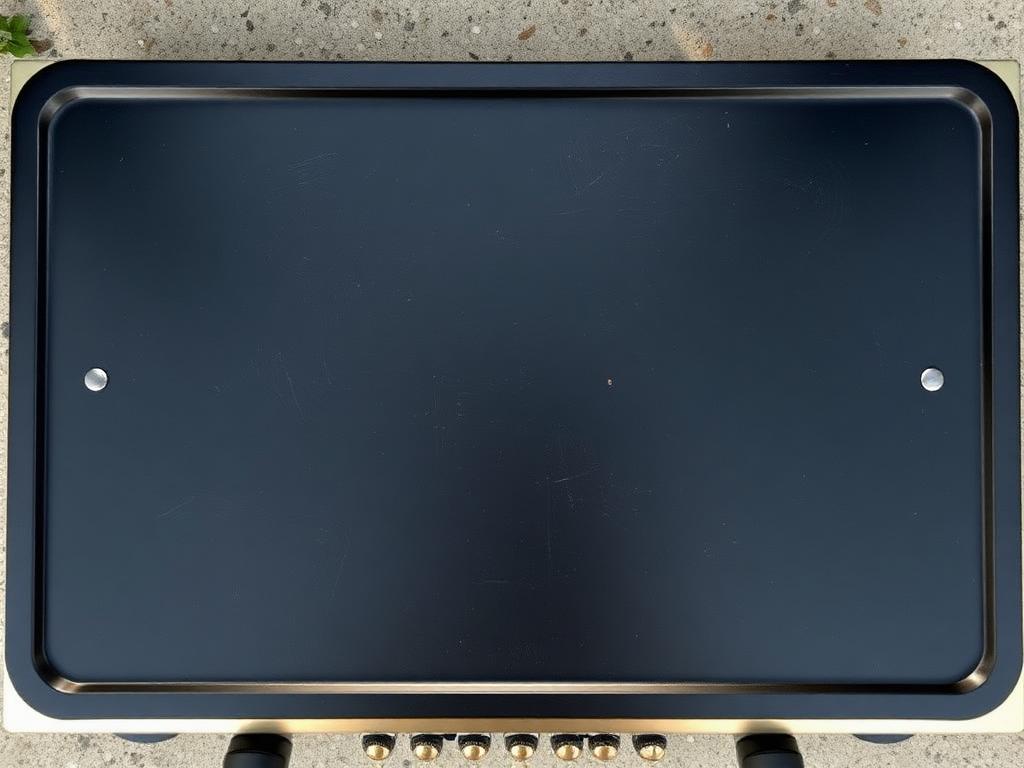 Flat top griddle after cleaning