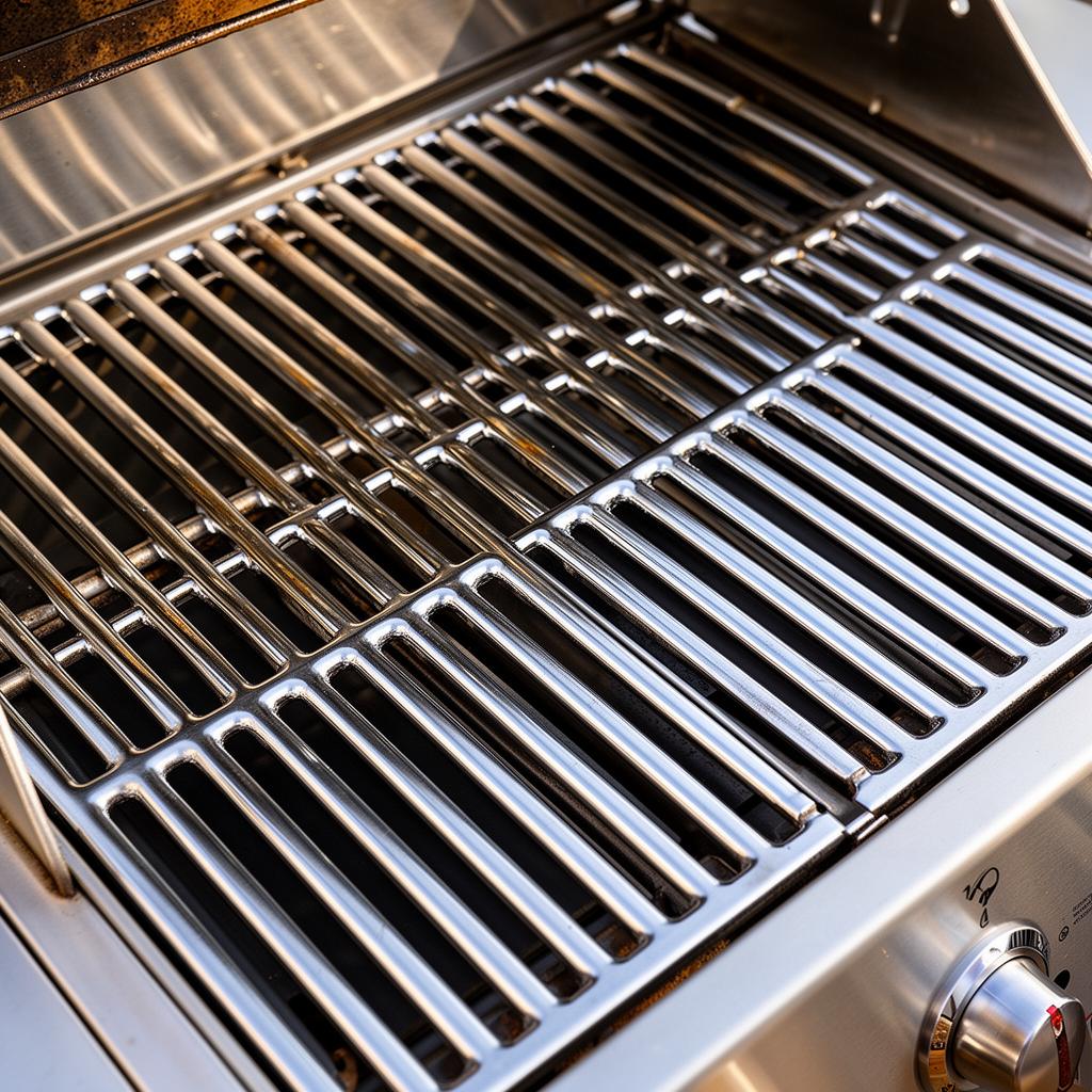 Gas grill after cleaning