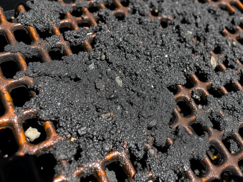 Smoker grates before cleaning